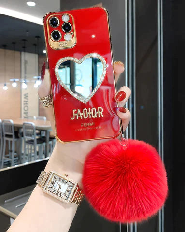 حافظة الأيفون الأنيقة مع مرآة