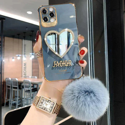 حافظة الأيفون الأنيقة مع مرآة