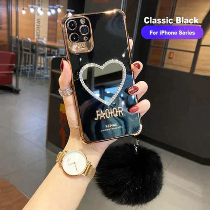 حافظة الأيفون الأنيقة مع مرآة